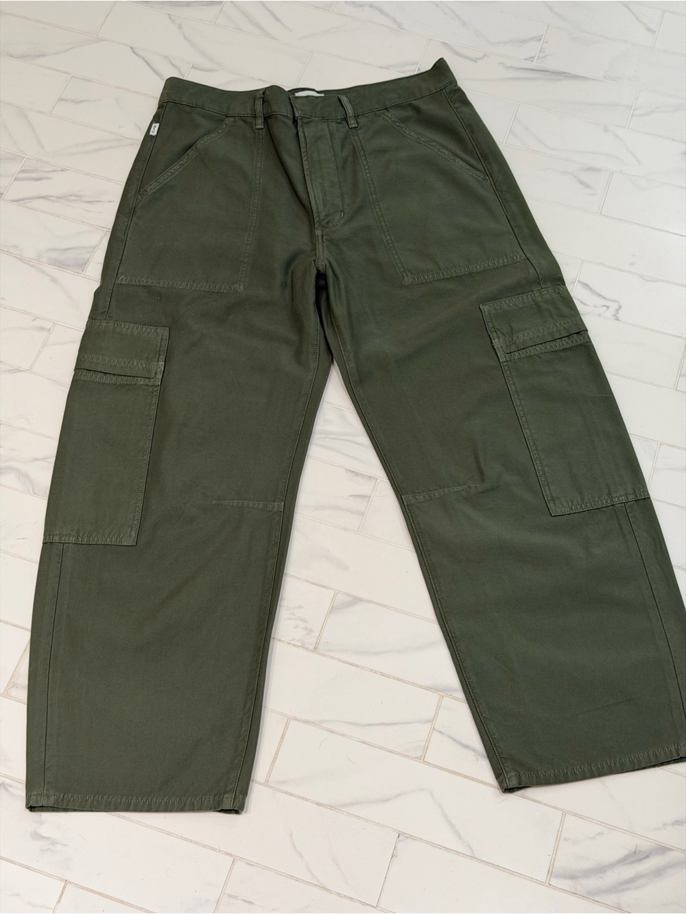 Citizens of Humanity Olive Green Cargo Pants Size 30 Straight Leg Utility NWOT